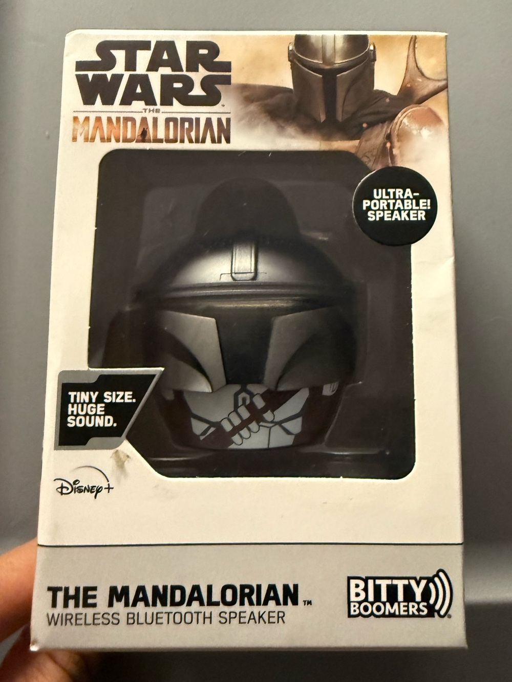Bitty Boomers Star Wars: Chrome Mandalorian - Mini Bluetooth Speaker NIB